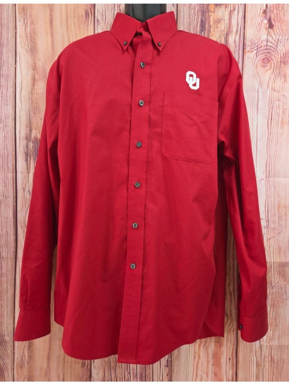 Cutter & Buck Oklahoma Sooners Red Long Sleeve Shirt Size XL